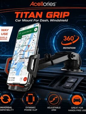 NWT Titan Grip Swivel Head Car Mount Black